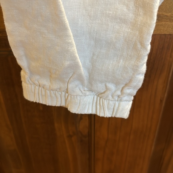 Athleta Retreat Linen High Rise Joggers, White, Size 16 - Picture 8 of 10